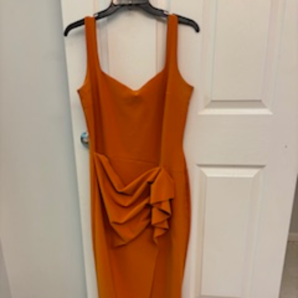 Chiara Boni La Petite Robe Orange dress Size 12 Formal cocktail Midi